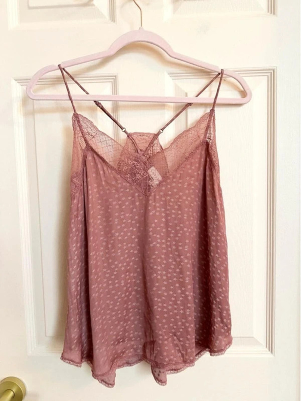 Pink star print lovestitch cami